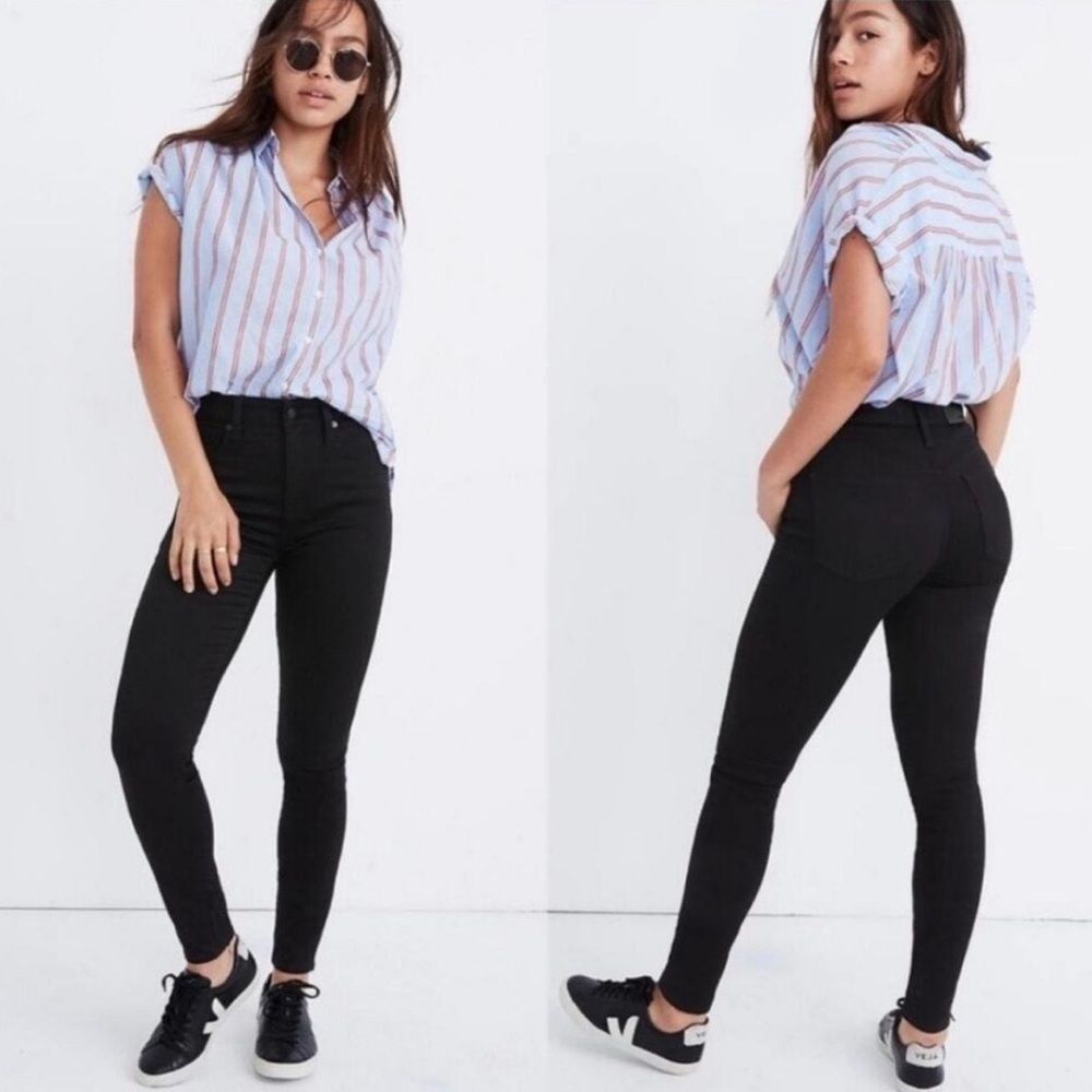 NWT Madewell 10” Curvy High Rise Skinny Black 23